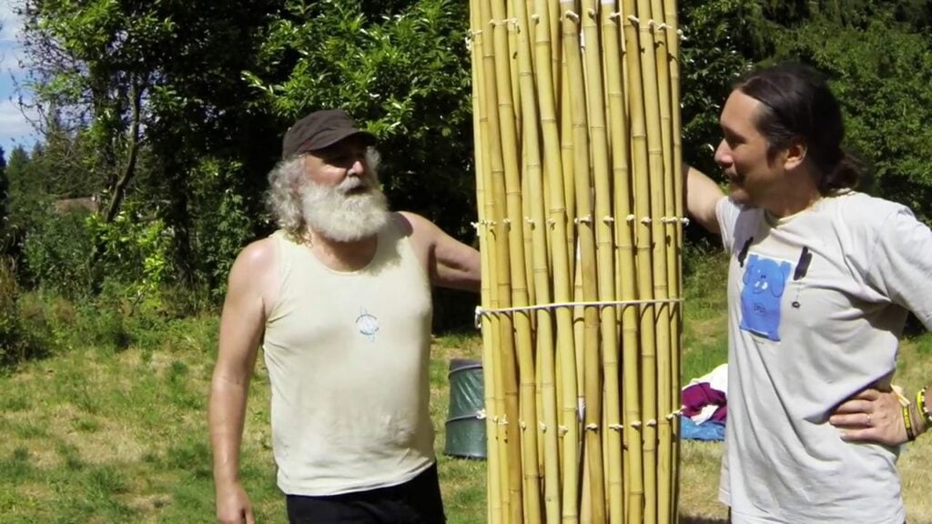 Structure de flex-yourte repliée